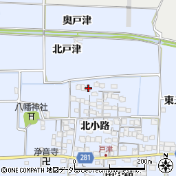 京都府八幡市戸津北小路83-1周辺の地図