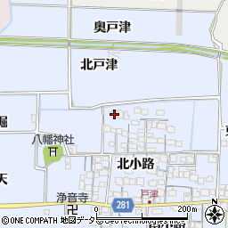 京都府八幡市戸津北小路85周辺の地図