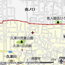 京都府城陽市平川野原34-17周辺の地図