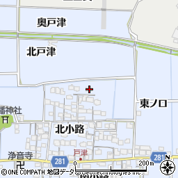 京都府八幡市戸津北小路74周辺の地図