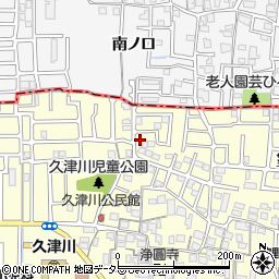 京都府城陽市平川野原34-64周辺の地図
