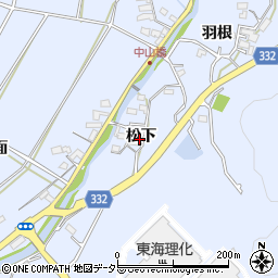 愛知県豊川市萩町松下周辺の地図