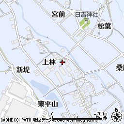 愛知県豊川市萩町上林周辺の地図