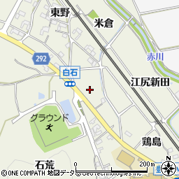 愛知県額田郡幸田町野場白石周辺の地図