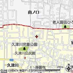 京都府城陽市平川野原34-19周辺の地図