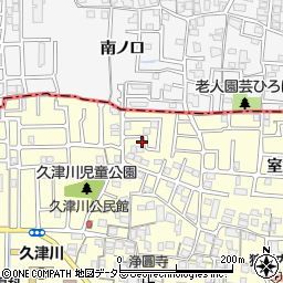 京都府城陽市平川野原34-52周辺の地図