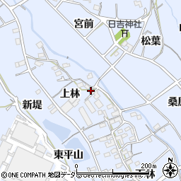 愛知県豊川市萩町上林44周辺の地図