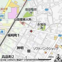 愛知県西尾市寄住町神明12周辺の地図