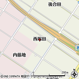 愛知県西尾市江原町西塚田周辺の地図