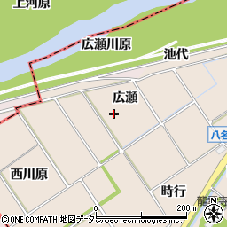 愛知県新城市八名井広瀬周辺の地図