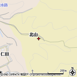 愛知県新城市中宇利（北山）周辺の地図