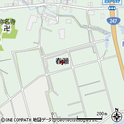 愛知県常滑市西阿野春瀬周辺の地図