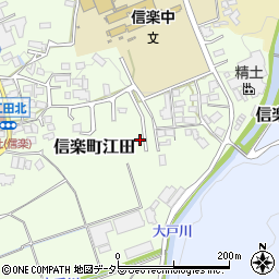 滋賀県甲賀市信楽町江田696-12周辺の地図