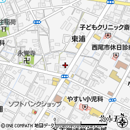 愛知県西尾市寄住町東浦18周辺の地図