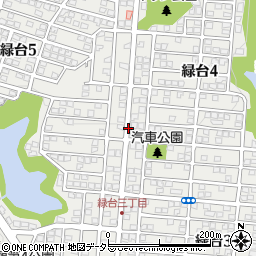 兵庫県川西市緑台周辺の地図