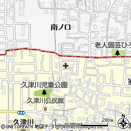 京都府城陽市平川野原34-14周辺の地図