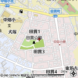 田貫公園トイレ周辺の地図
