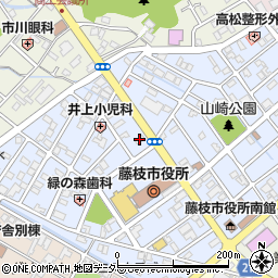 藤枝事務器岡出山店周辺の地図