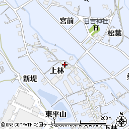 愛知県豊川市萩町上林54周辺の地図