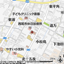 愛知県西尾市熊味町小松島周辺の地図