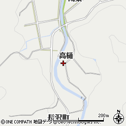 愛知県豊川市長沢町高樋周辺の地図