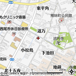 愛知県西尾市熊味町小松島60-17周辺の地図