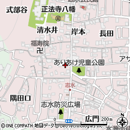 京都府八幡市八幡清水井153周辺の地図