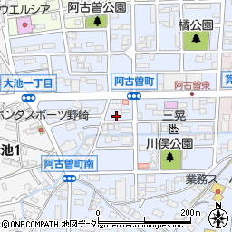 三重県鈴鹿市阿古曽町周辺の地図