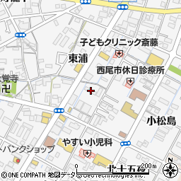 愛知県西尾市熊味町小松島1周辺の地図