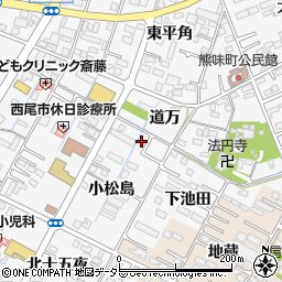 愛知県西尾市熊味町小松島60-3周辺の地図