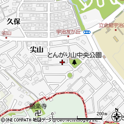 京都府宇治市広野町尖山周辺の地図