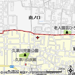 京都府城陽市平川野原34-12周辺の地図