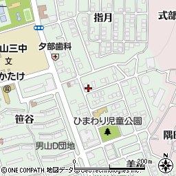 京都府八幡市男山美桜1-20周辺の地図