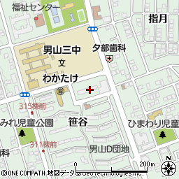 京都府八幡市男山笹谷4-2周辺の地図