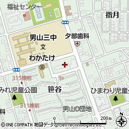 京都府八幡市男山笹谷4周辺の地図
