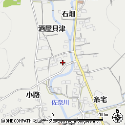 愛知県豊川市千両町酒屋貝津46周辺の地図