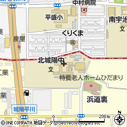 京都府城陽市平川長筬周辺の地図