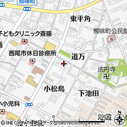 愛知県西尾市熊味町小松島45周辺の地図