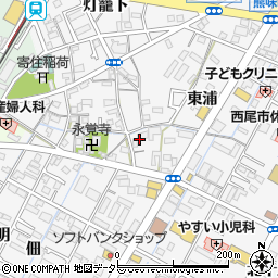愛知県西尾市寄住町東浦5周辺の地図
