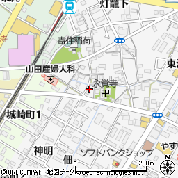 愛知県西尾市寄住町神明6周辺の地図