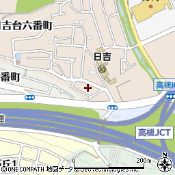 大阪府高槻市日吉台六番町8周辺の地図