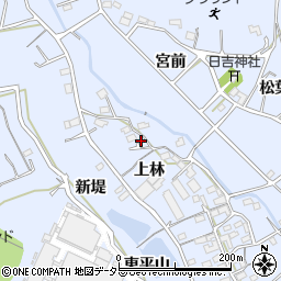 愛知県豊川市萩町上林64周辺の地図