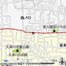 京都府城陽市平川野原34-56周辺の地図