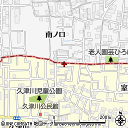 京都府城陽市平川野原34-7周辺の地図