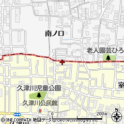 京都府城陽市平川野原34-8周辺の地図
