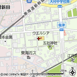 静岡県焼津市塩津周辺の地図