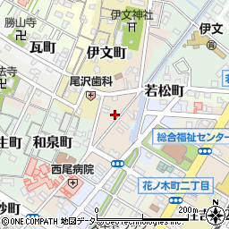 愛知県西尾市神下町周辺の地図