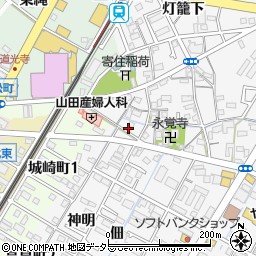 愛知県西尾市寄住町神明3周辺の地図