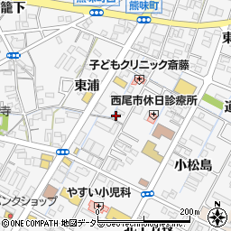 愛知県西尾市寄住町東浦111周辺の地図