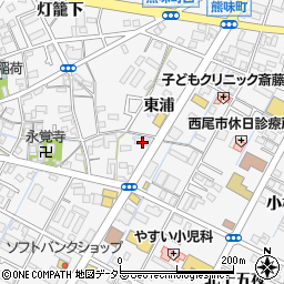 愛知県西尾市寄住町東浦26周辺の地図